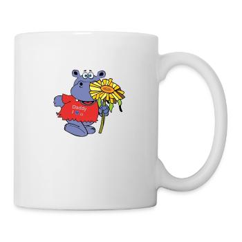 vatertag blume daddy i love you vatertag männertag - Tasse - Weiß - Rechts