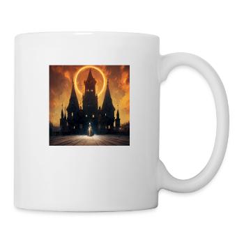 Halloween castle painting - Tasse - Weiß - Rechts