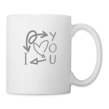 I love you - Tasse - Weiß - Rechts