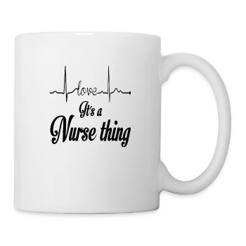 l’amour est une chose d’infirmière - Mug blanc - blanc - Droite