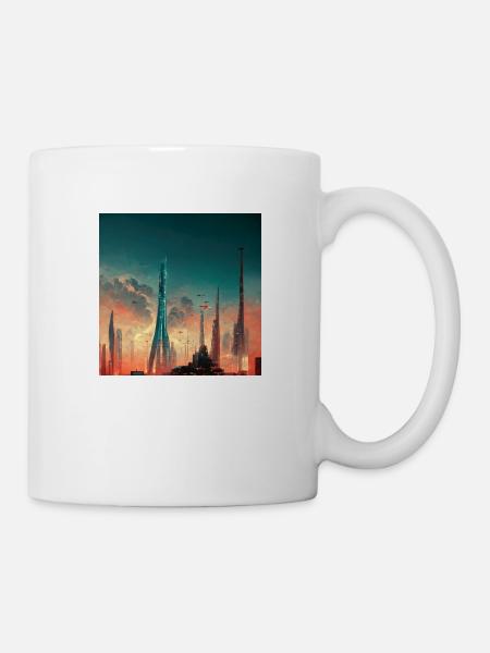 Stadt Der Zukunft - Tasse - Weiß