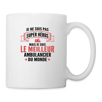je suis le meilleur ambulancier du monde - Mug blanc - blanc - Droite