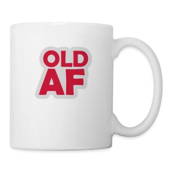 old AF Text Logo - Tasse - Weiß - Rechts