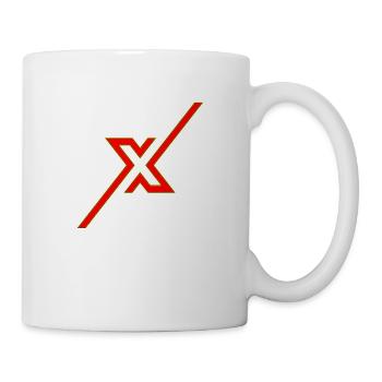 Forme de symbole typographie lettre Alphabet X - Mug blanc - blanc - Droite