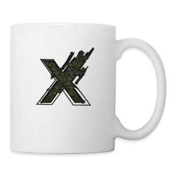 Forme de symbole typographie lettre Alphabet X - Mug blanc - blanc - Droite