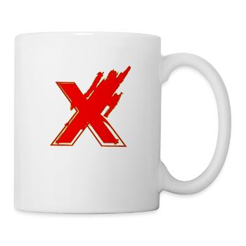Forme de symbole typographie lettre Alphabet X - Mug blanc - blanc - Droite