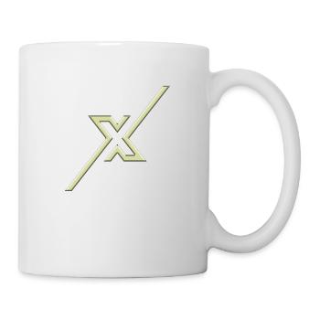 Forme de symbole typographie lettre Alphabet X - Mug blanc - blanc - Droite