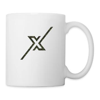 Forme de symbole typographie lettre Alphabet X - Mug blanc - blanc - Droite