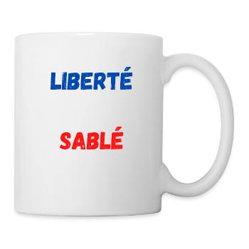 Liberté égalité sablé - Mug blanc - blanc - Droite