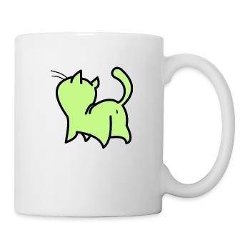 chat vert - Mug blanc - blanc - Droite