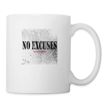 Pas d’excuses, entraînez-vous plus fort! - Mug blanc - blanc - Droite