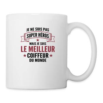je suis le meilleur coiffeur du monde - Mug blanc - blanc - Droite