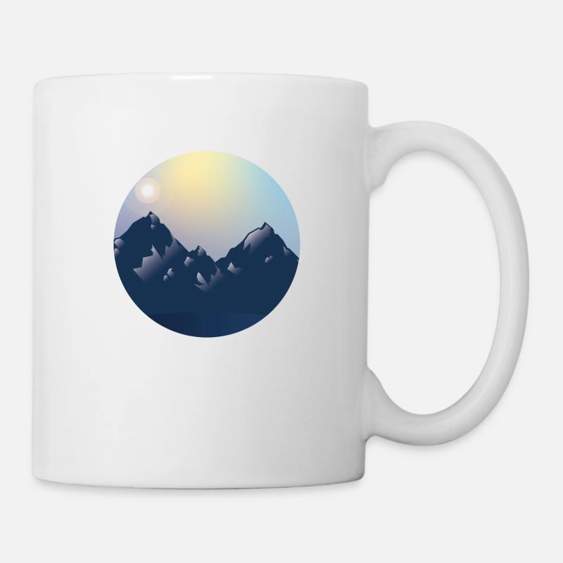 Mountains in a circle - Mug - white