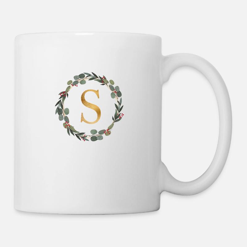 Couronne Monogram S personnalisable - Mug blanc - blanc