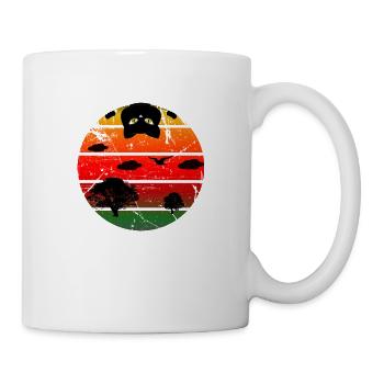 Coucher de soleil Chat - Mug blanc - blanc - Droite
