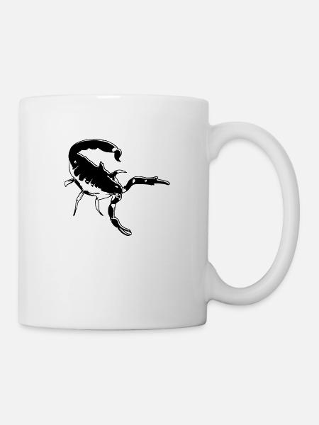 Skorpion Skorpion giftig Stachel Spinnentier Tier - Tasse - Weiß