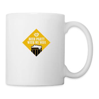 Fête de la bière avec ma femme - Mug blanc - blanc - Droite