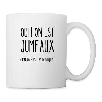 oui on est jumeaux - Mug blanc - blanc - Droite