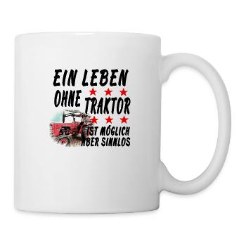 Traktor - Tasse - Weiß - Rechts
