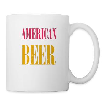 Bière américaine - Mug blanc - blanc - Droite