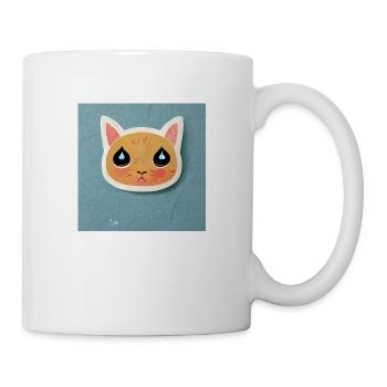 Niedliche Cartoon-katze - Tasse - Weiß - Rechts