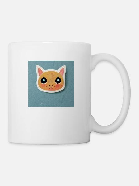 Niedliche Cartoon-katze - Tasse - Weiß