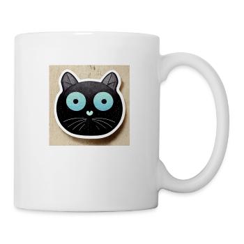Süße Cartoon Katze - Tasse - Weiß - Rechts