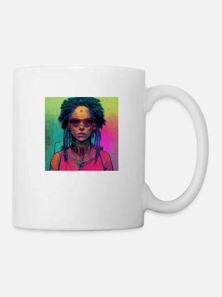 Cyborg Rasta - Tasse - Weiß