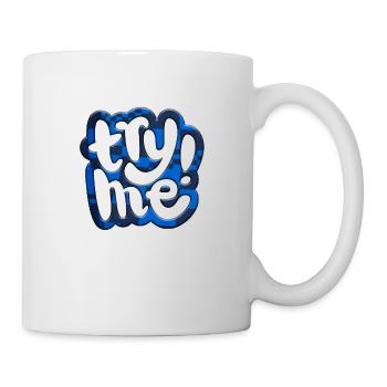 Try me try me funny cute graffitti humor retro - Tasse - Weiß - Rechts