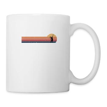 Vintage Retro Padel - Tasse - Weiß - Rechts