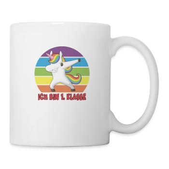 Einschulung Dabbing Unicorn - Tasse - Weiß - Rechts