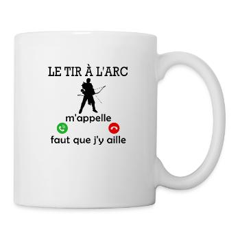 le tir à l arc m appelle / Tir à l'arc - Mug blanc - blanc - Droite