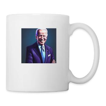 Joe Biden Cartoon Painting - Mug - white - Right