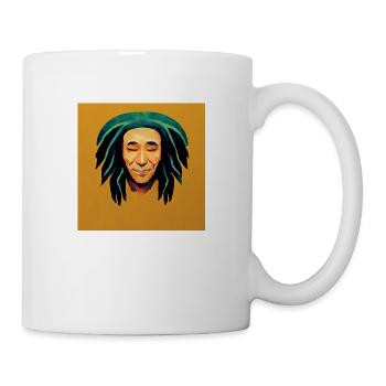 Rastafarian graffiti sketch - Mug - white - Right