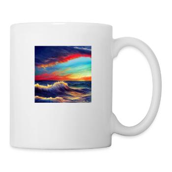 Trippy Ozean - Tasse - Weiß - Rechts
