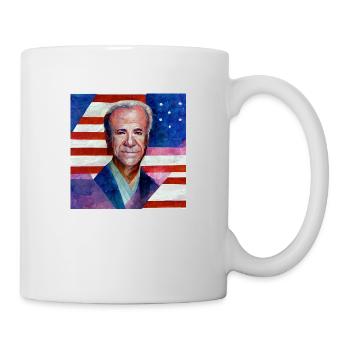 Usa-flagge Mit Joe Biden - Tasse - Weiß - Rechts