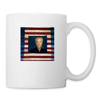 Drapeau des États-Unis avec Joe Biden - Mug blanc - blanc - Droite