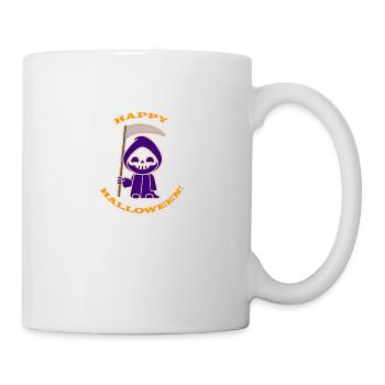 Cute Reaper Happy Halloween - Tasse - Weiß - Rechts
