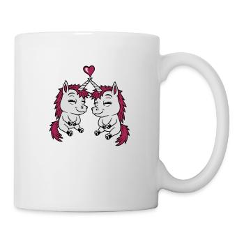 2 Amis Licorne Amour - Mug blanc - blanc - Droite