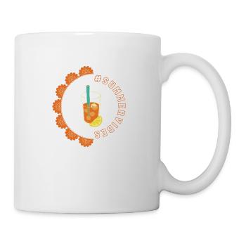 Ambiance estivale - Peach Design - Mug blanc - blanc - Droite