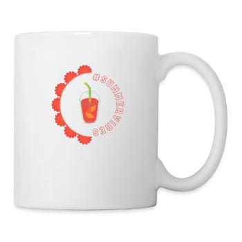 Ambiance estivale - Orange Design - Mug blanc - blanc - Droite
