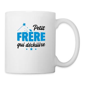 petit frère qui déchire - Mug blanc - blanc - Droite