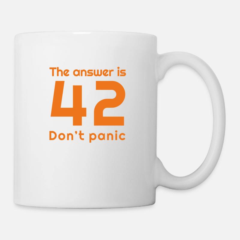 La réponse est 42, pas de panique - Mug blanc - blanc