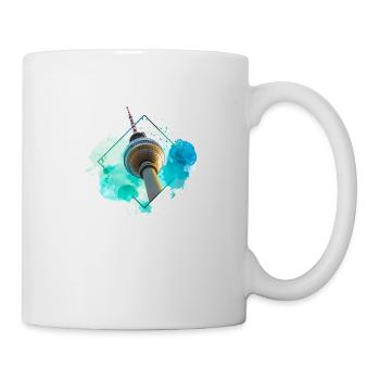 Berlin Allemagne City Skyline Splash Coloré - Mug blanc - blanc - Droite