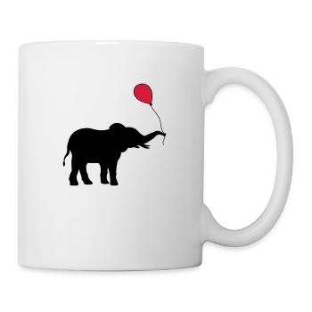 Red Balloon Elephant Gift - Mug - white - Right