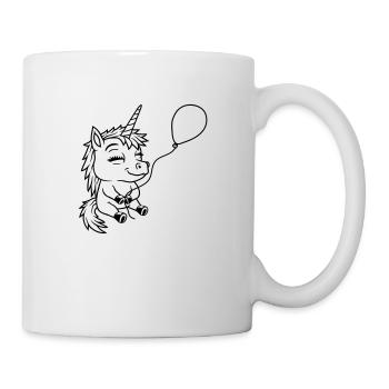 Balloon Birthday Unicorn Comic - Mug - white - Right
