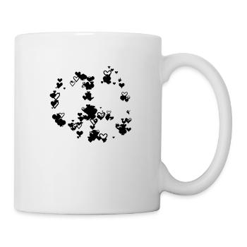 Frieden gezeichnet Zeichnung Designer Vektor - Tasse - Weiß - Rechts
