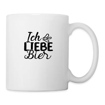 Ich liebe Bier - Tasse - Weiß - Rechts