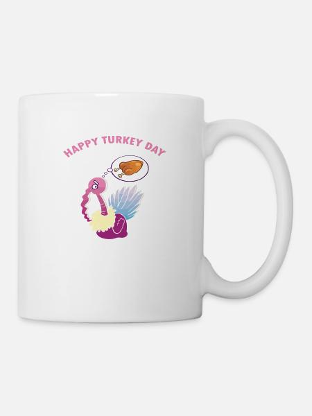 Happy Thanksgiving - Tasse - Weiß