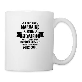 marraine motarde / marraine et moto - Mug blanc - blanc - Droite
